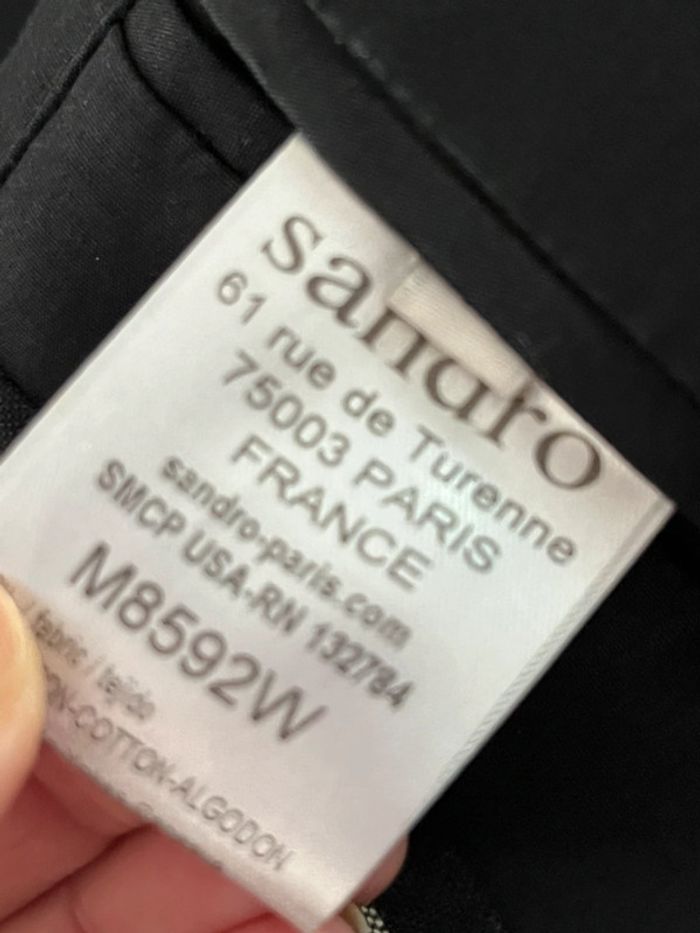 Veste Trench noir Sandro homme M - photo numéro 7