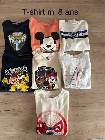 Lots t-shirt ml 8 ans 