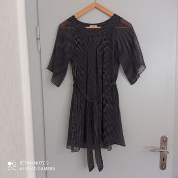 Robe noire à pois t36/38