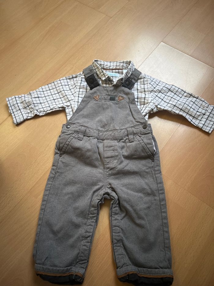 Ensemble salopette et chemise  obaibi