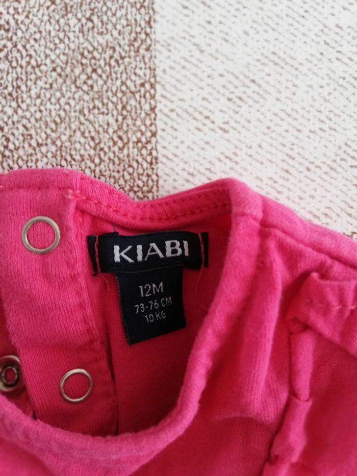 Tee shirt manches courtes rose 12 mois Kiabi - photo numéro 2