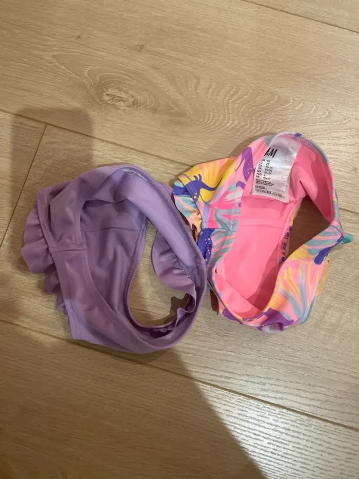 Lot de culottes maillot de bain mauve et dinosaure - photo numéro 3