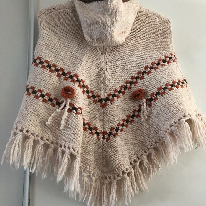 Poncho 5 ans à capuche style bohème enfant - photo numéro 17