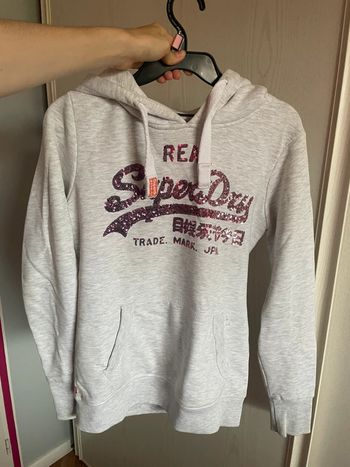 Sweat à capuche à sequins Vintage Logo Superdry Femme taille S