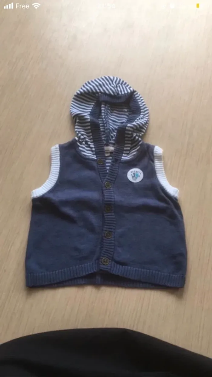 Pull sans manches à capuche Grain de blé