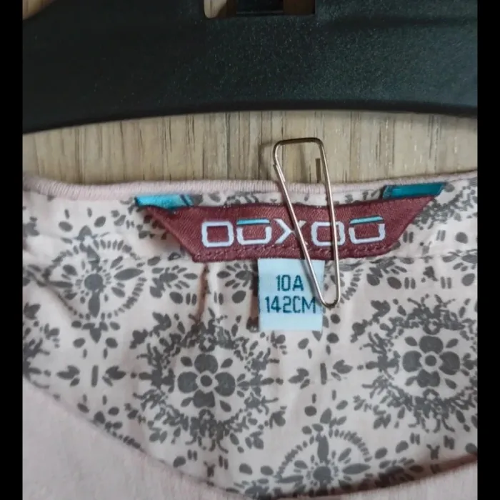 Veste rose pâle avec boutons et broderie ooxoo 10 ans - photo numéro 3