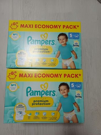 160 couches pampers premium taille 5