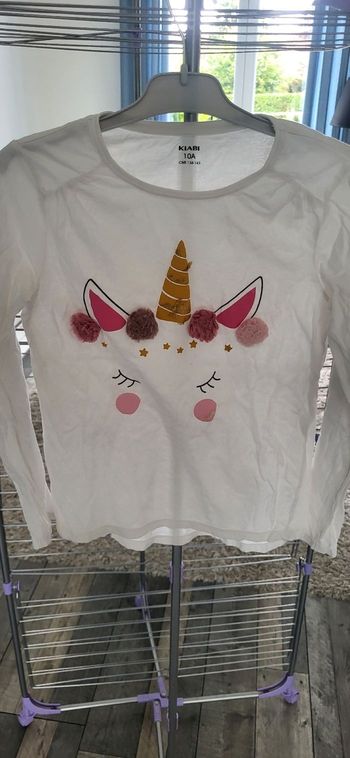 T-shirt manches longues licorne