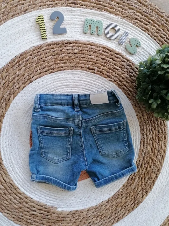 Short en jean - Lulu Castagnette - 12 mois - photo numéro 3