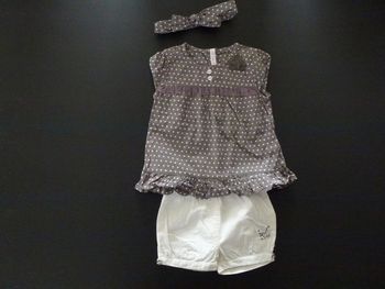 Ensemble  pièces bébé fille  12 mois