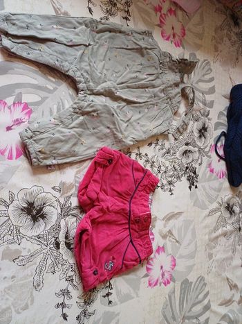 Salopette + short 6 mois
