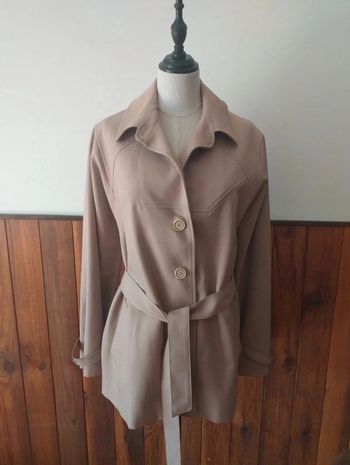 Trench marron/crème vintage