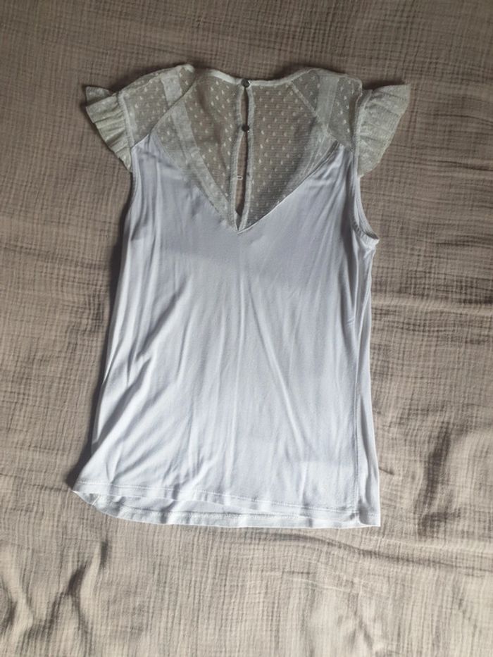 Tee-shirt dentelle blanc Morgan - photo numéro 6