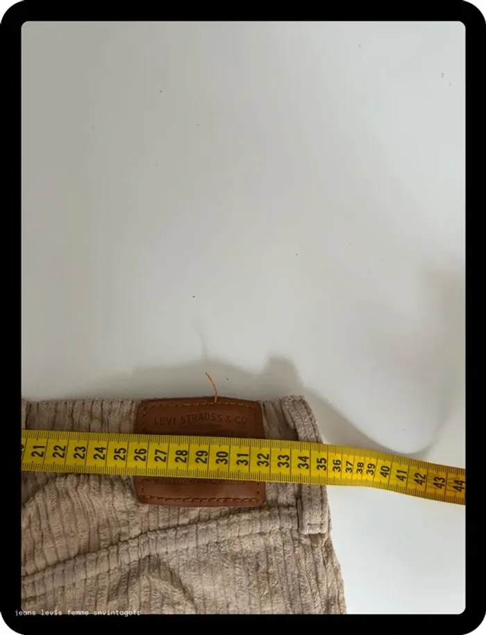 Jean Levi's Premium Femme Beige | Ribcage Straight Ankle | W25 L27 FR36 | Très Bon État | BP51 - photo numéro 13