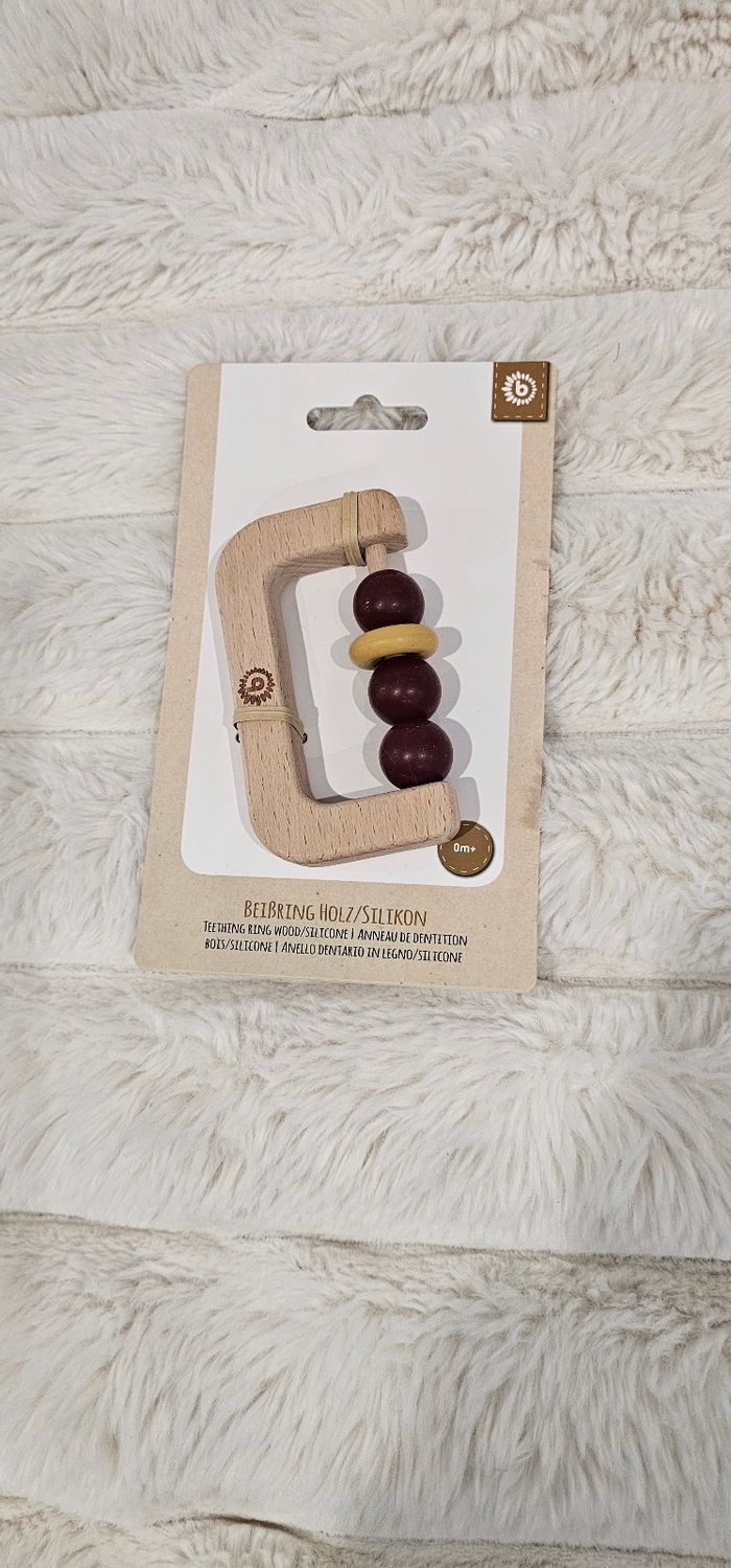 Anneau de dentition en bois et en silicone Bieco Neuf