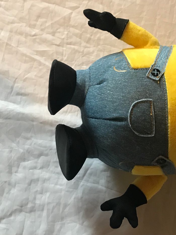 Petite Capsule Jaune Paire Lunettes Grise 2 Yeux Culotte Salopette Jean Peluche Petits Enfants Bébés - photo numéro 3