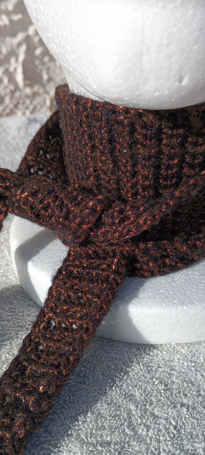 Écharpe COPPER SHINE fait au crochet façon Sophie Scarf - photo numéro 2