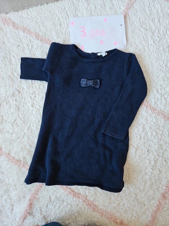 Robe bleu marine taille 3 ans robe fille jacadi