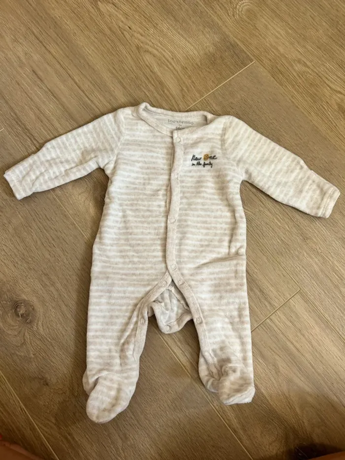 Pyjama velours avec bonnet