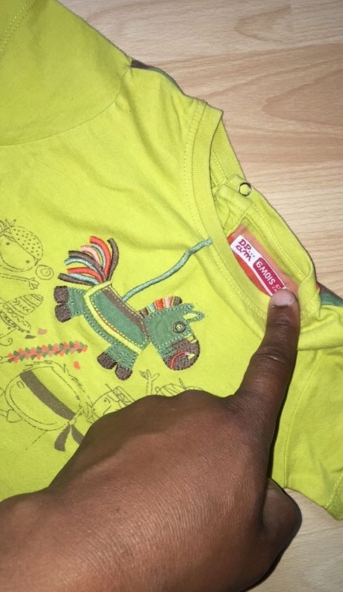 T-shirt 6 mois Dpam - photo numéro 3