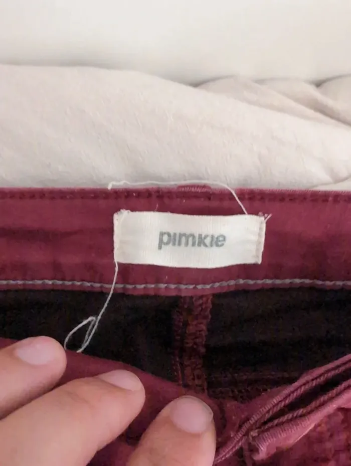 Jean bordeaux femme pinkie - photo numéro 2