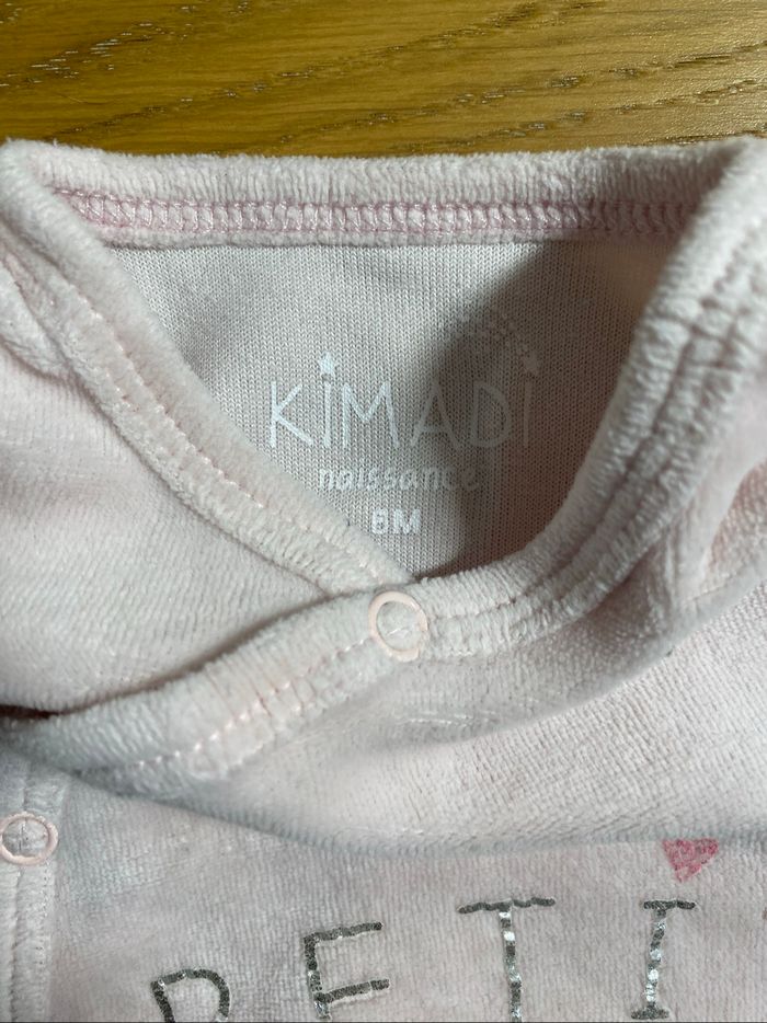 Kimadi Pyjama Grenouillère rose Taille 6 mois - photo numéro 5