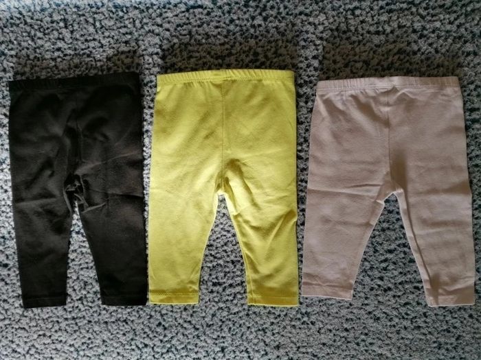 Lot de 3 leggins fille taille 6 mois - photo numéro 2
