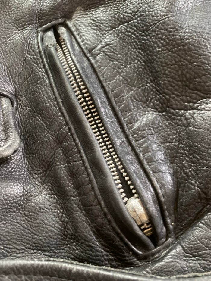 Blouson vintage perfecto en cuir taille 3 Helston's - photo numéro 10