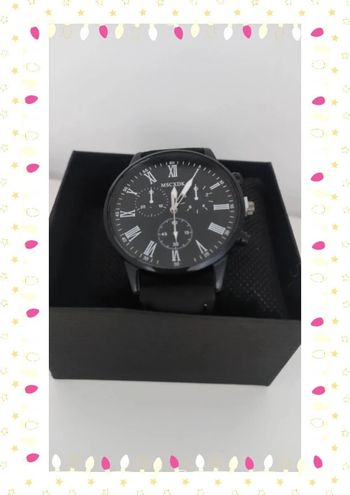 Montre pour homme a quartz noire