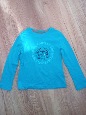 Manche longue Bleu 6 ans