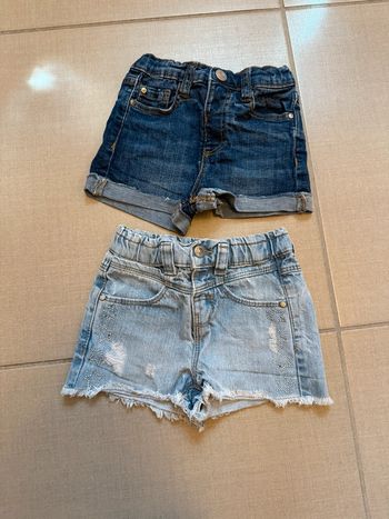 Lot 2 shorts jean fille 3 ans