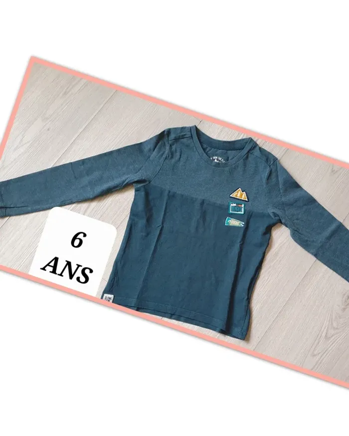 Maillot t-shirt manches longues 6ans garçon