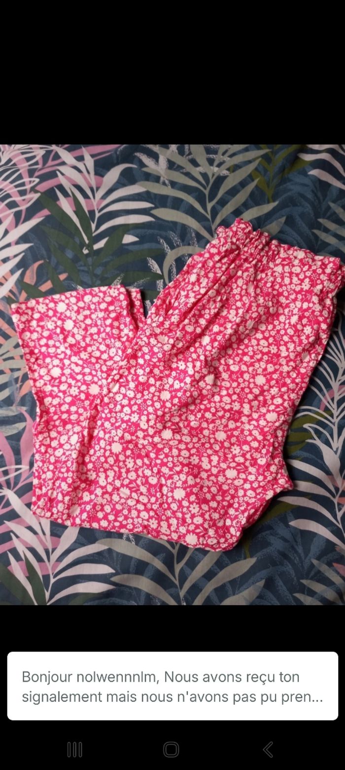 Pantalon fluide fleuri