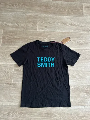 T-shirt noir logo bleu Teddy Smith 12ans