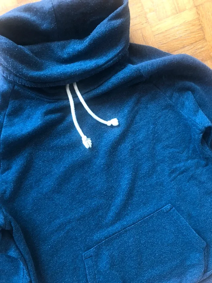 Pull col roulé bleu marine H&M Homme - photo numéro 2
