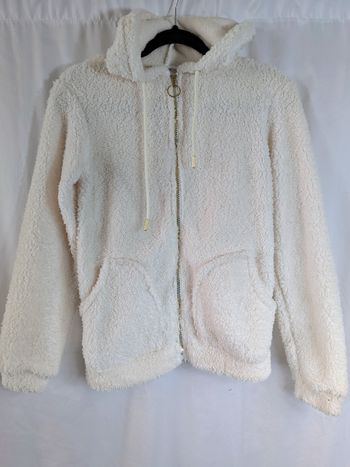 Veste a capuche femme polaire / doux Blanc S