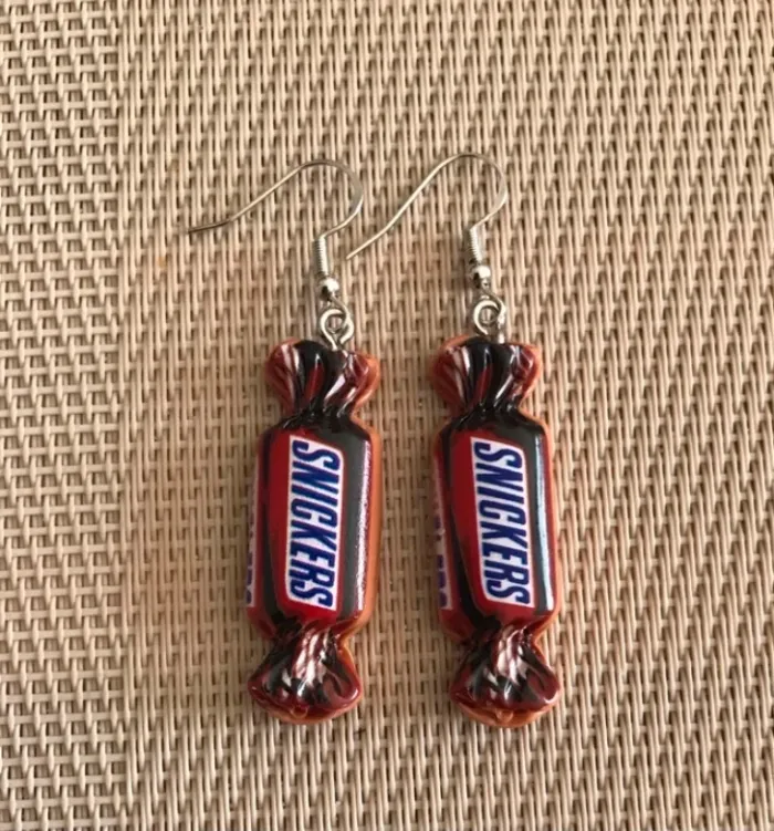 Boucles d’oreilles mini bonbons Snickers