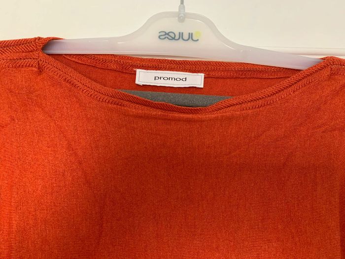 Pull Promod T. S orange - photo numéro 2