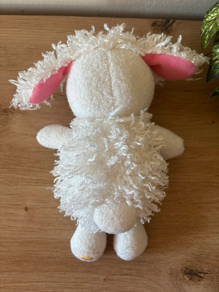 Doudou peluche mouton blanc phosphorescent luminou - photo numéro 3