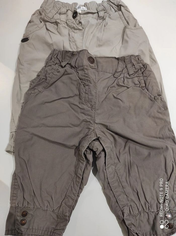 Lot 2 pantalons kitchoun 12 mois
