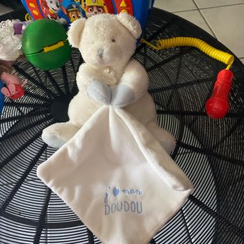 Ours blanc doudou de secours