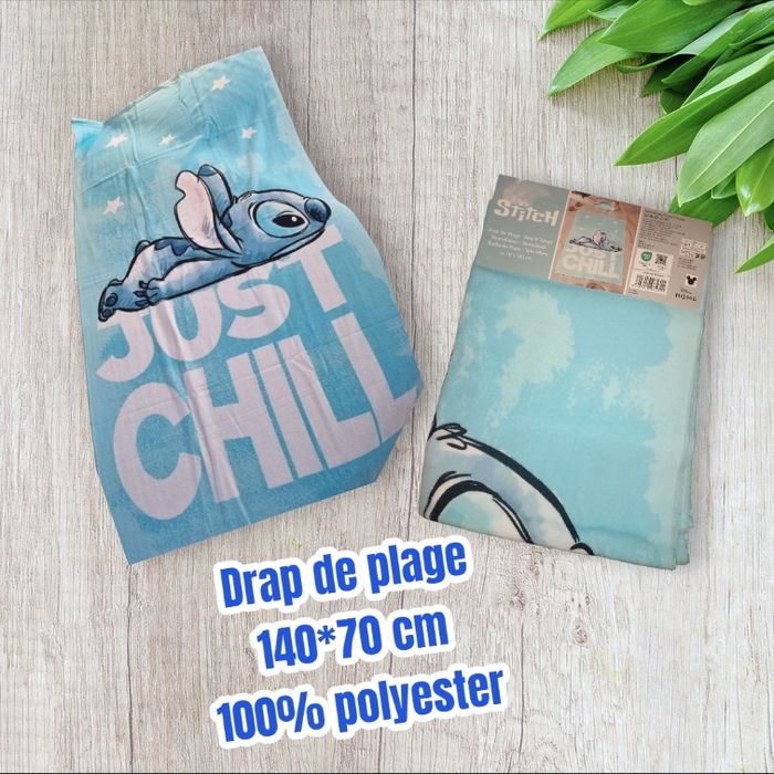 Serviette drap de plage stitch disney