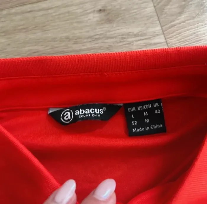 Abacus polo t-shirt haut homme sport golf rouge  homme taille L - photo numéro 2