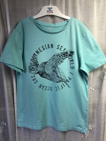 T-shirt turquoise 12 ans Kiabi