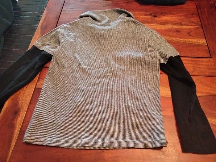 T-shirt manches longues double manches 12 ans smiley - photo numéro 4