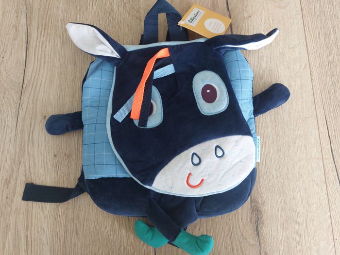 Petit sac à dos enfant Lilliputiens Ignace l'âne bleu