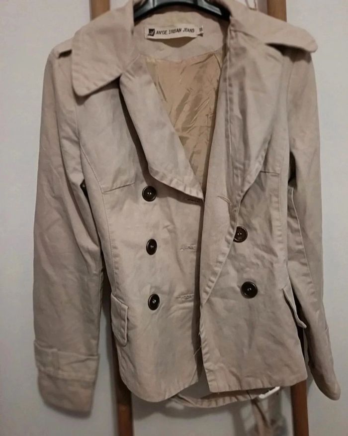 Veste trench saharienne beige