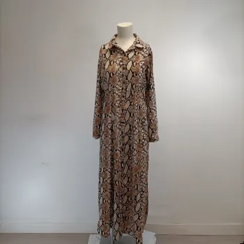 Robe longue imprimé python Belcci col chemise taille S tendance animalier