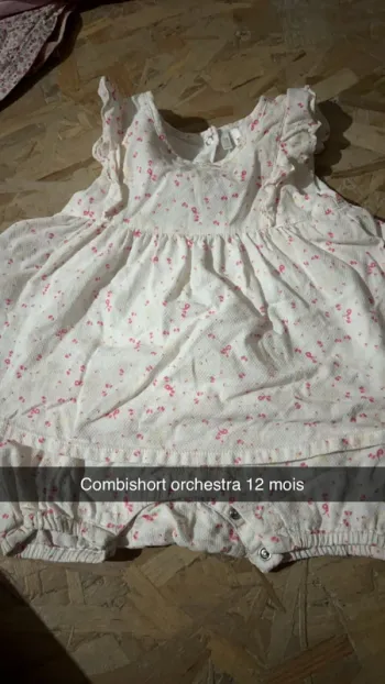 Combi short fille 12 mois