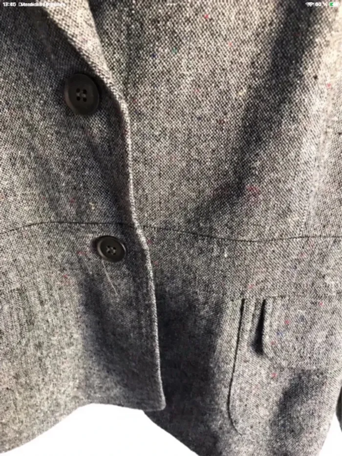 Veste blazer en laine et effet tweed taille 40/42 - photo numéro 5